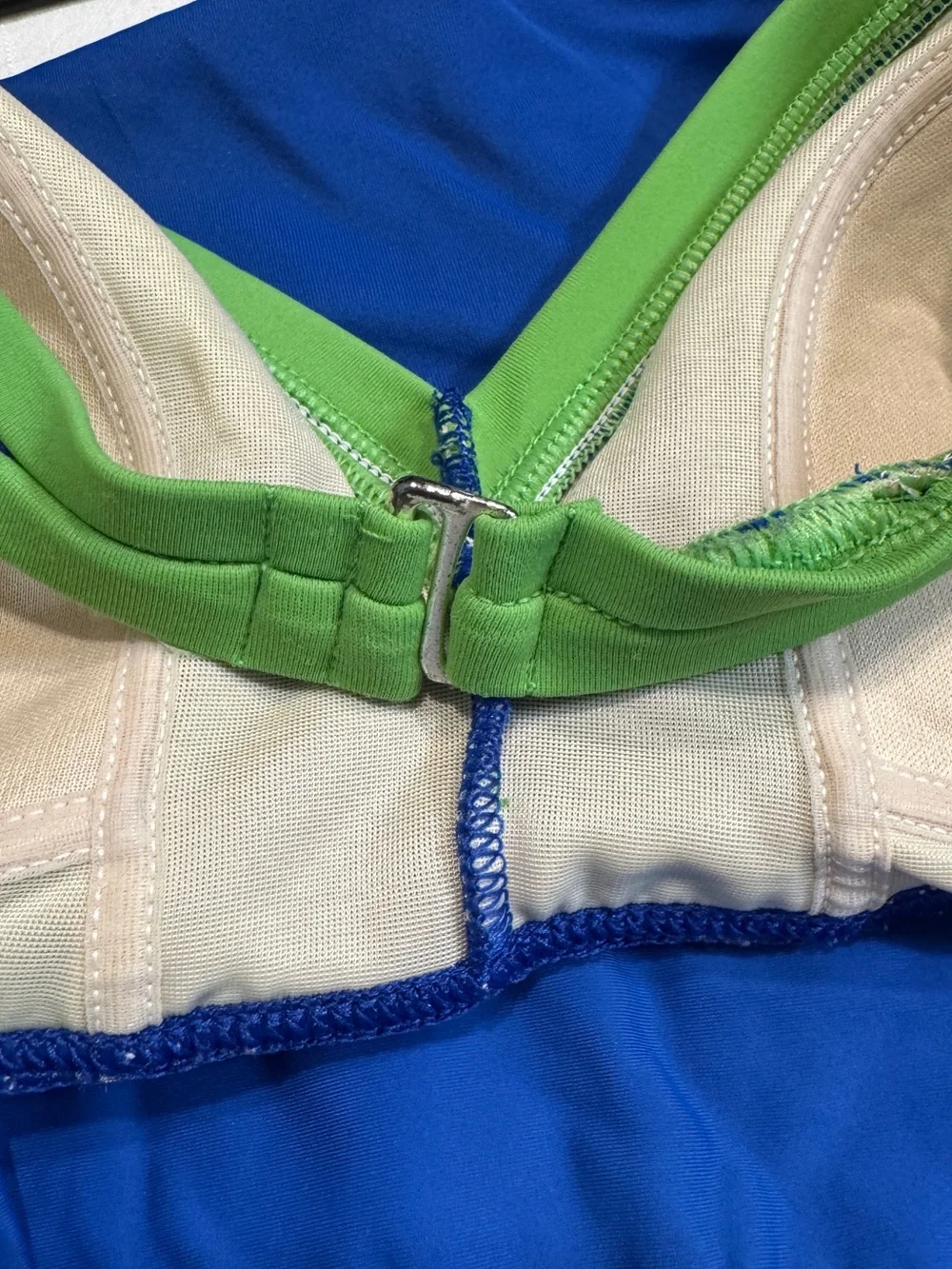 Lands End Cobalt Blue Halter One Piece Swimsuit size 6
